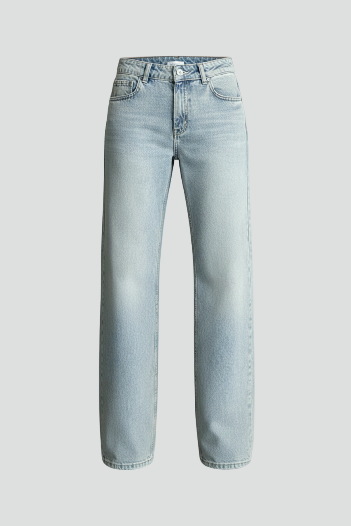 Heather | Women’s Relaxed Wide-Leg Denim Jeans with Drawstring Detail
