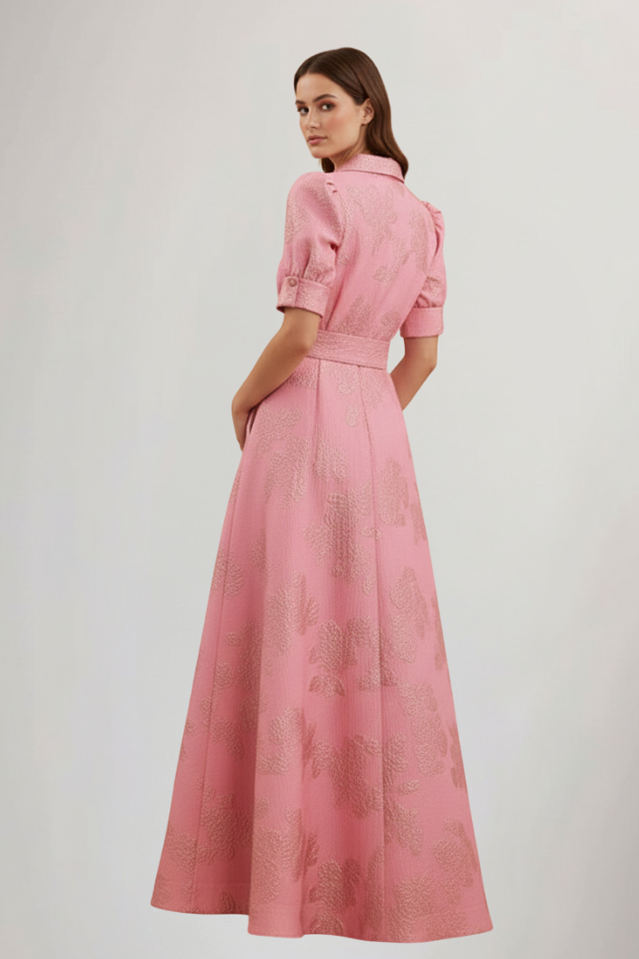 Paige | Women’s Short Sleeve Belted Maxi Dress