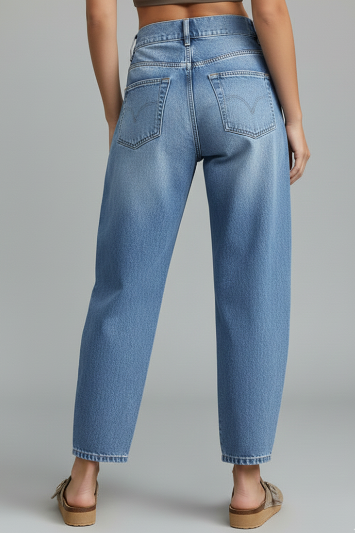 Isabella | Women’s Casual Low-Waist Straight-Leg Denim Jeans