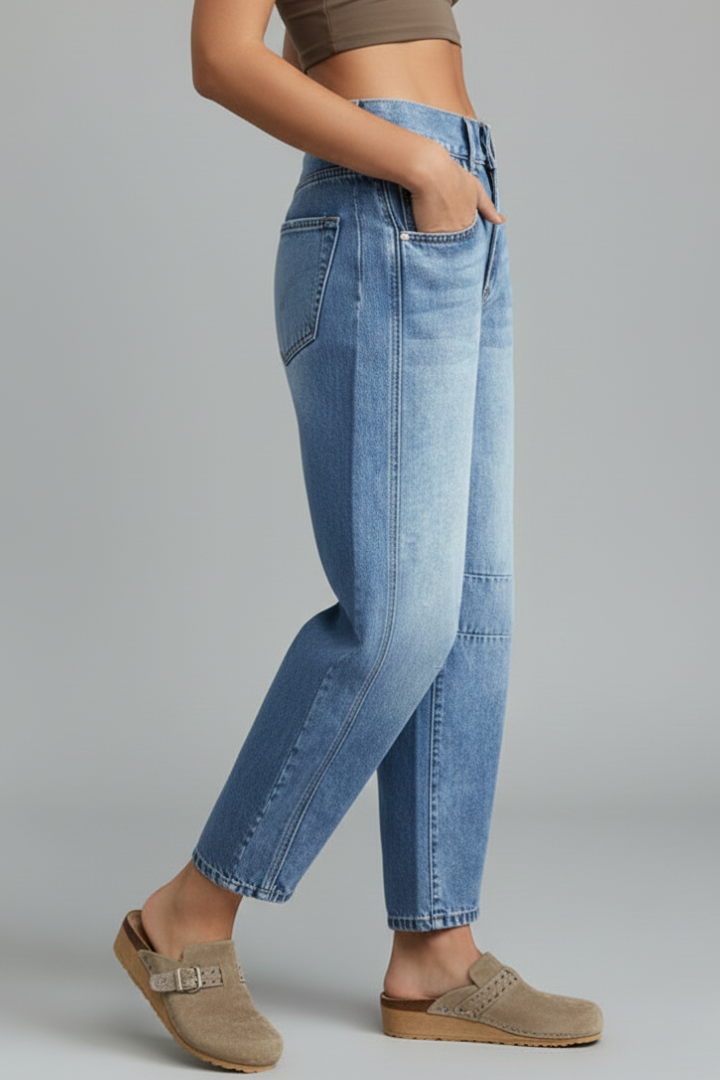 Isabella | Women’s Casual Low-Waist Straight-Leg Denim Jeans