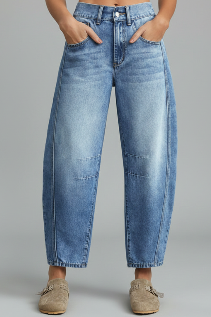 Isabella | Women’s Casual Low-Waist Straight-Leg Denim Jeans