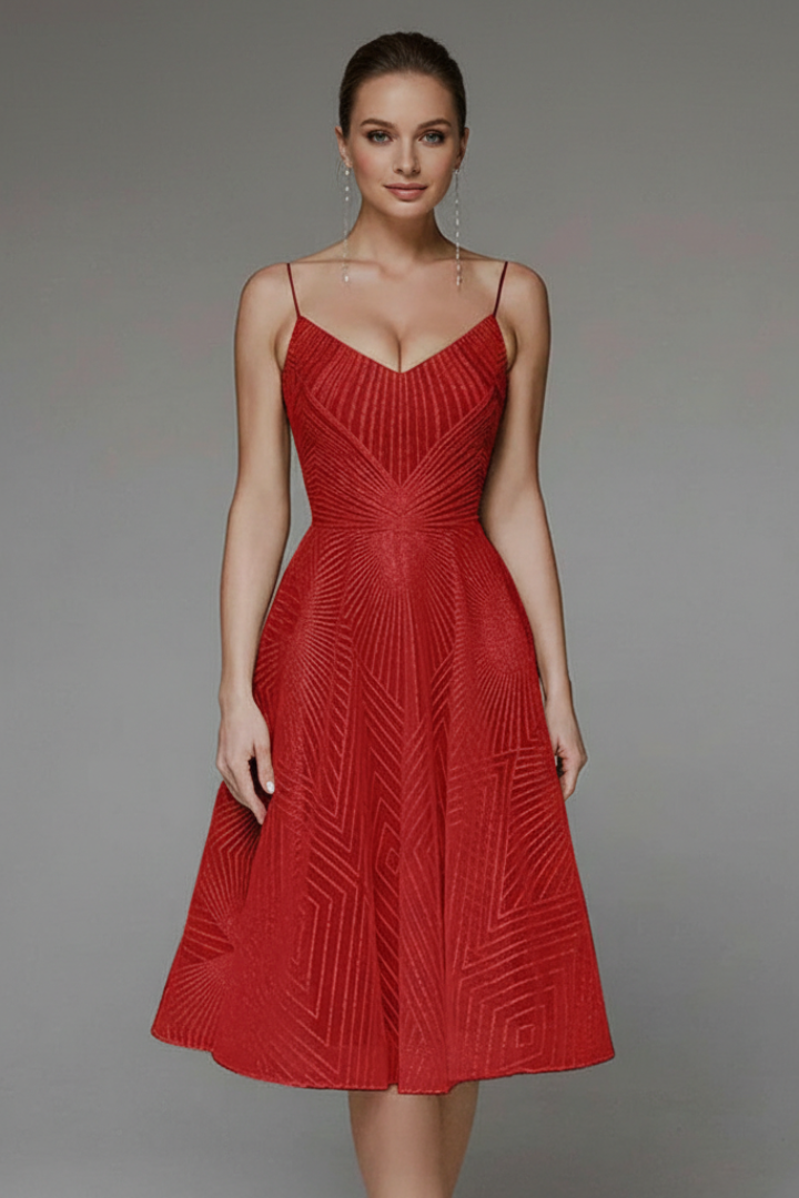Faith | Women’s Spaghetti-Strap A-Line Skirt Midi Dress