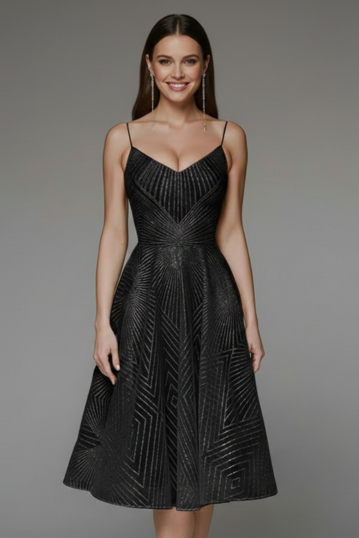 Faith | Women’s Spaghetti-Strap A-Line Skirt Midi Dress