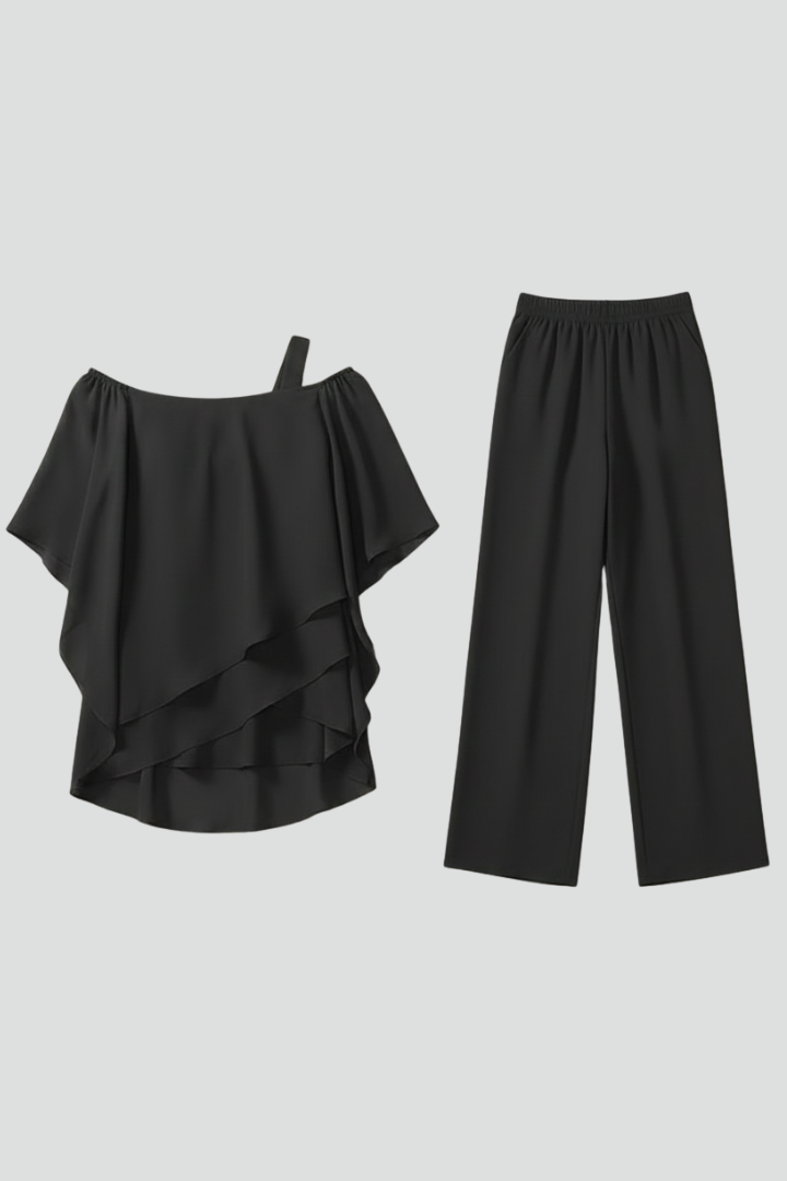 Chloe | Women’s Off-Shoulder Flowing Wide-Leg Jumpsuit