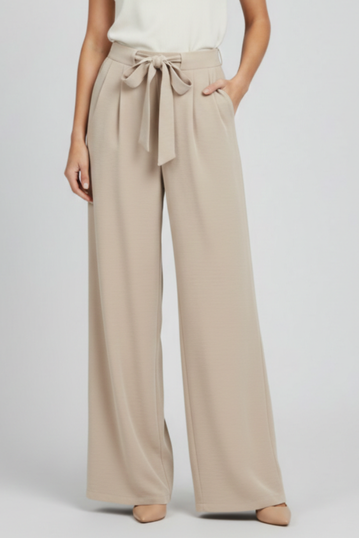 Evelyn | Women’s Wide-Leg Drawstring Waist Palazzo Trousers