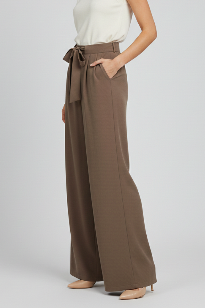Evelyn | Women’s Wide-Leg Drawstring Waist Palazzo Trousers
