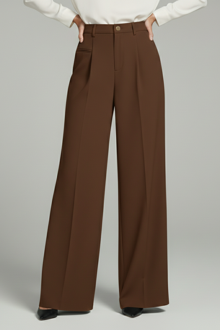 Blair | Women’s Palazzo Trousers with Front Pleats and Back Pockets