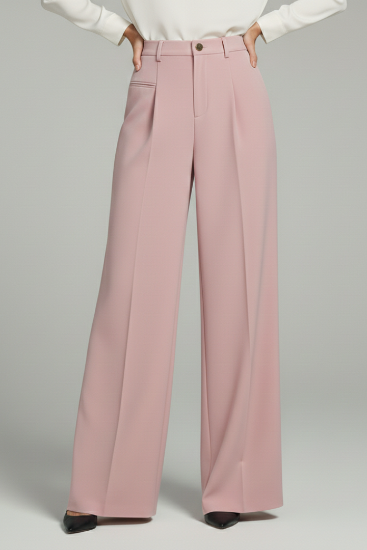 Blair | Women’s Palazzo Trousers with Front Pleats and Back Pockets