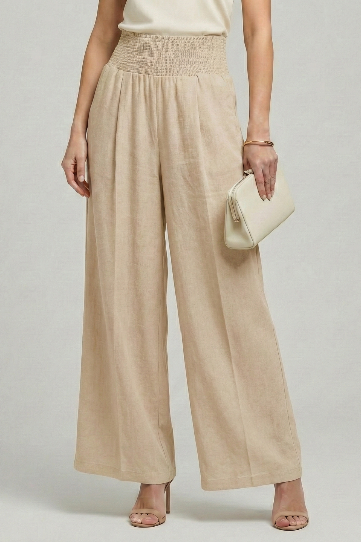 Charlotte | Women’s Palazzo Trousers with High Waist and Pleats