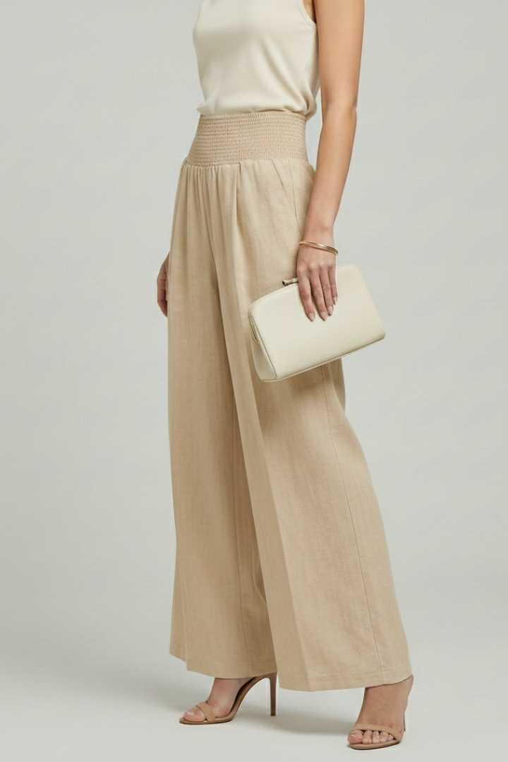 Charlotte | Women’s Palazzo Trousers with High Waist and Pleats
