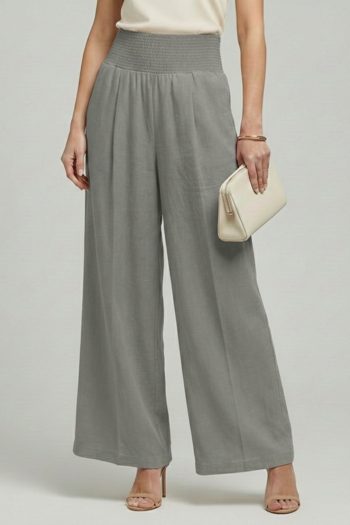 Charlotte | Women’s Palazzo Trousers with High Waist and Pleats