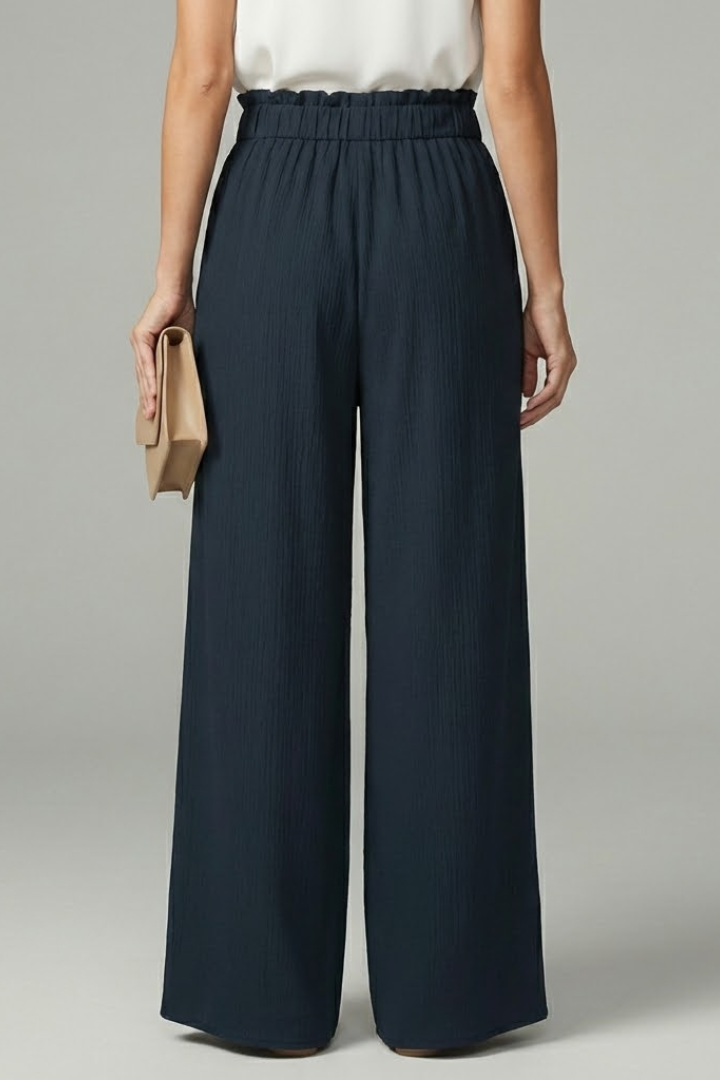 Daisy | Women’s Palazzo Trousers with Tie Belt and Wide Legs