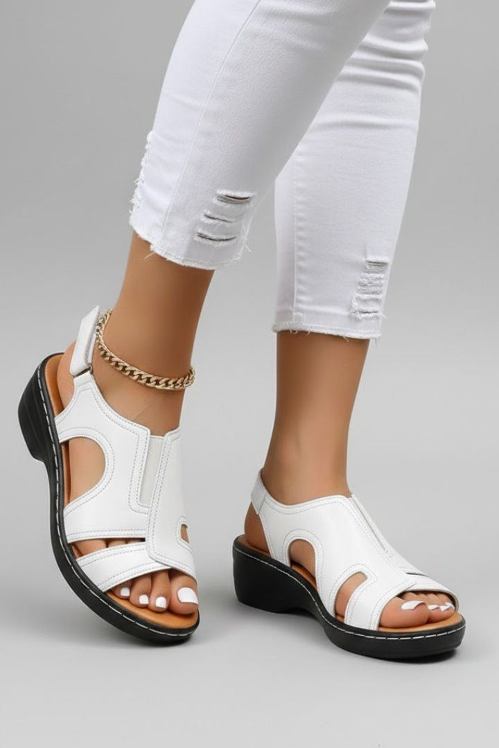 Katherine | Women’s Platform Open Toe Cutout Sandals