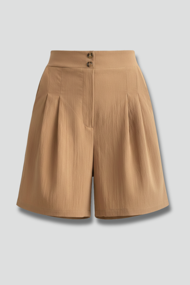 Jessica | Women’s High Waist Pleated Tailored Shorts
