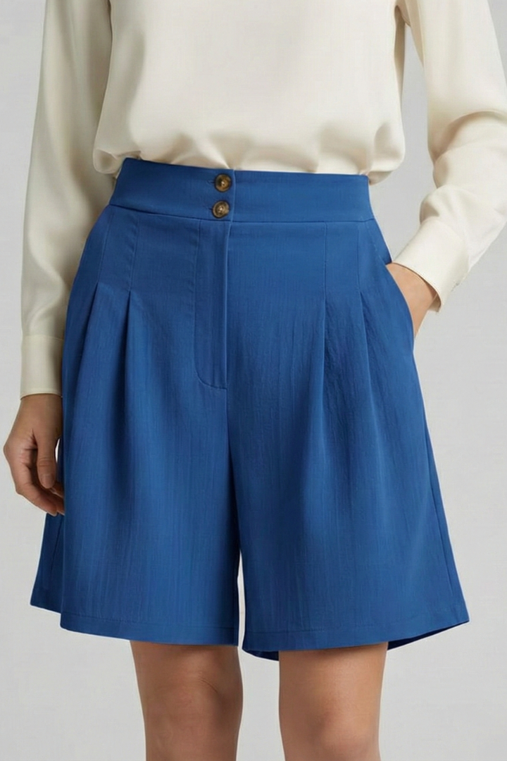 Jessica | Women’s High Waist Pleated Tailored Shorts