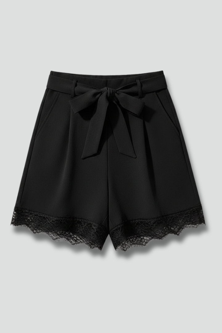 Fiona | Women’s Shorts With Tie Waist Trim