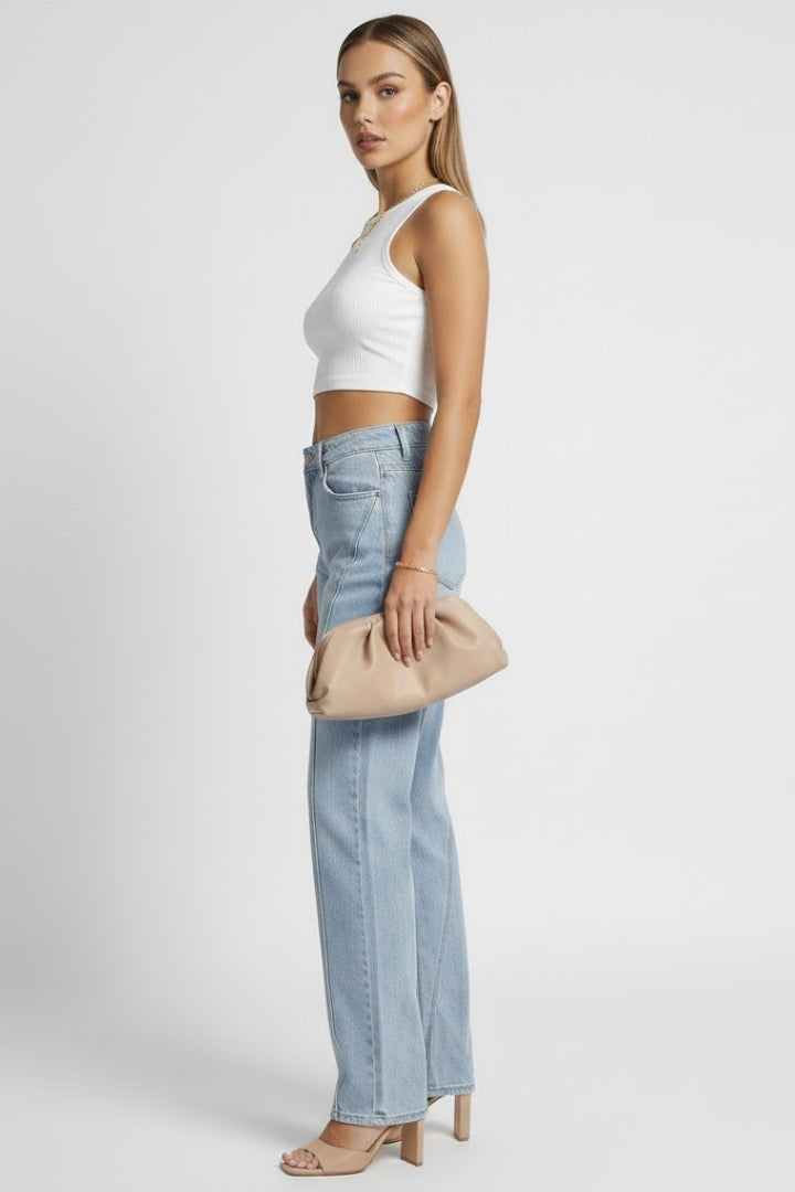 Kayla | Women’s High-Waist Classic Straight-Leg Denim Jeans