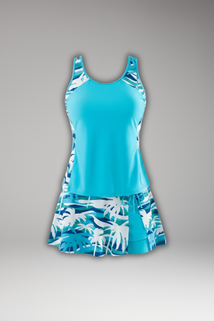 Ava | Women’s Racerback Tankini Set with Skirt
