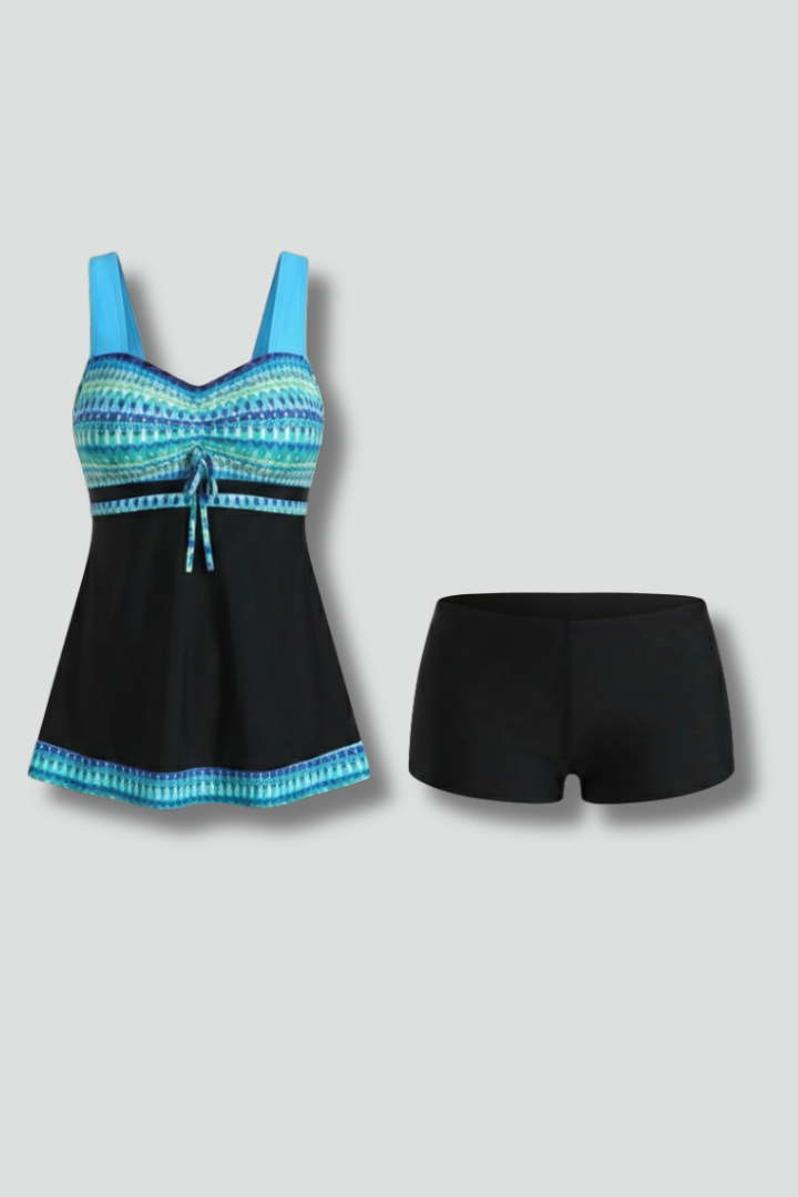 Michelle | Women’s Tie Front Tankini Swimsuit Set