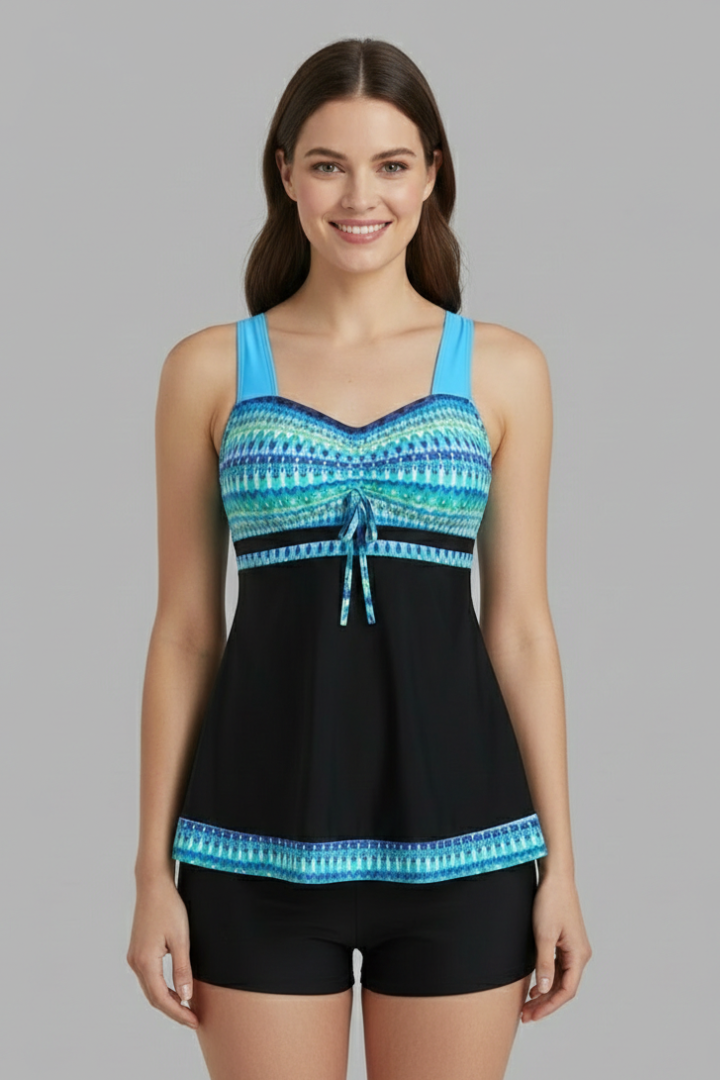 Michelle | Women’s Tie Front Tankini Swimsuit Set