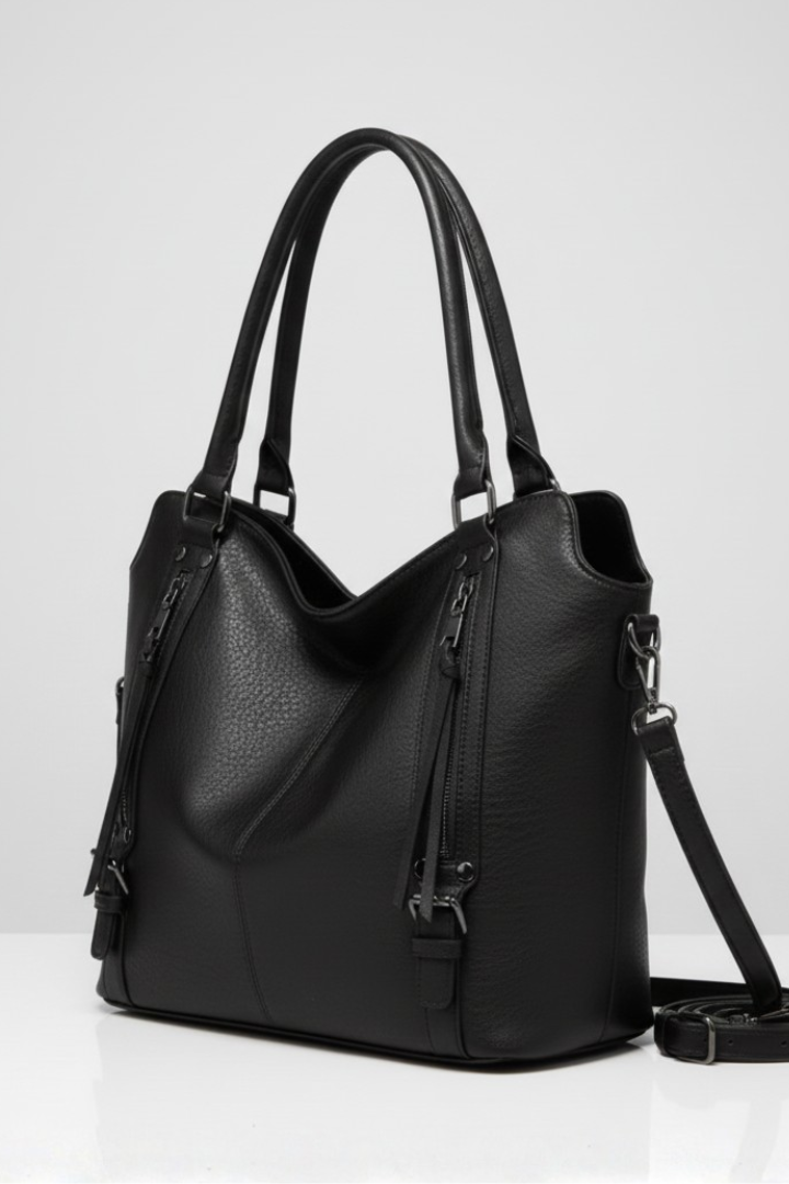 Michelle | Women’s Classic Tote Bag with Dual Handles and Zip Closure