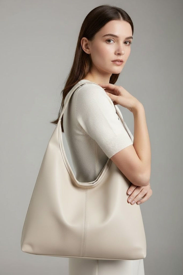 Maria | Women’s Classic Tote Bag with Faux Outer and Large Inner Pocket