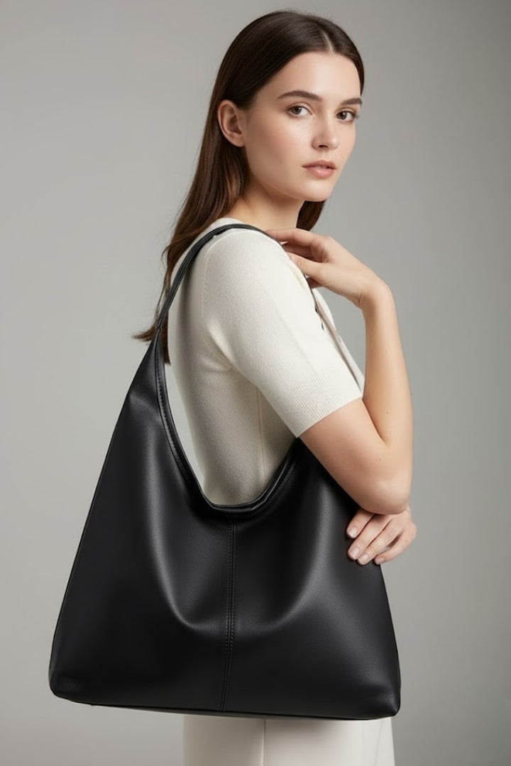 Maria | Women’s Classic Tote Bag with Faux Outer and Large Inner Pocket