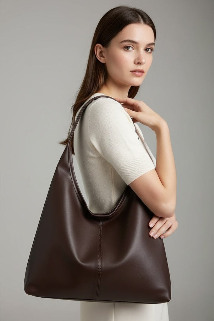 Maria | Women’s Classic Tote Bag with Faux Outer and Large Inner Pocket