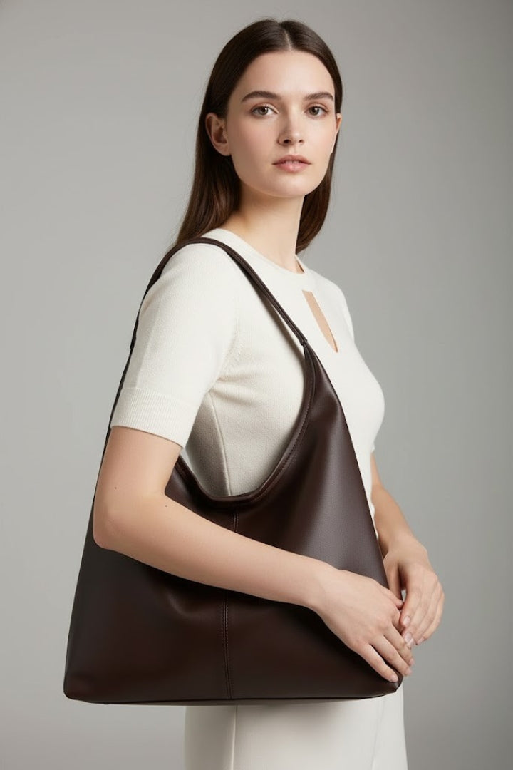Maria | Women’s Classic Tote Bag with Faux Outer and Large Inner Pocket