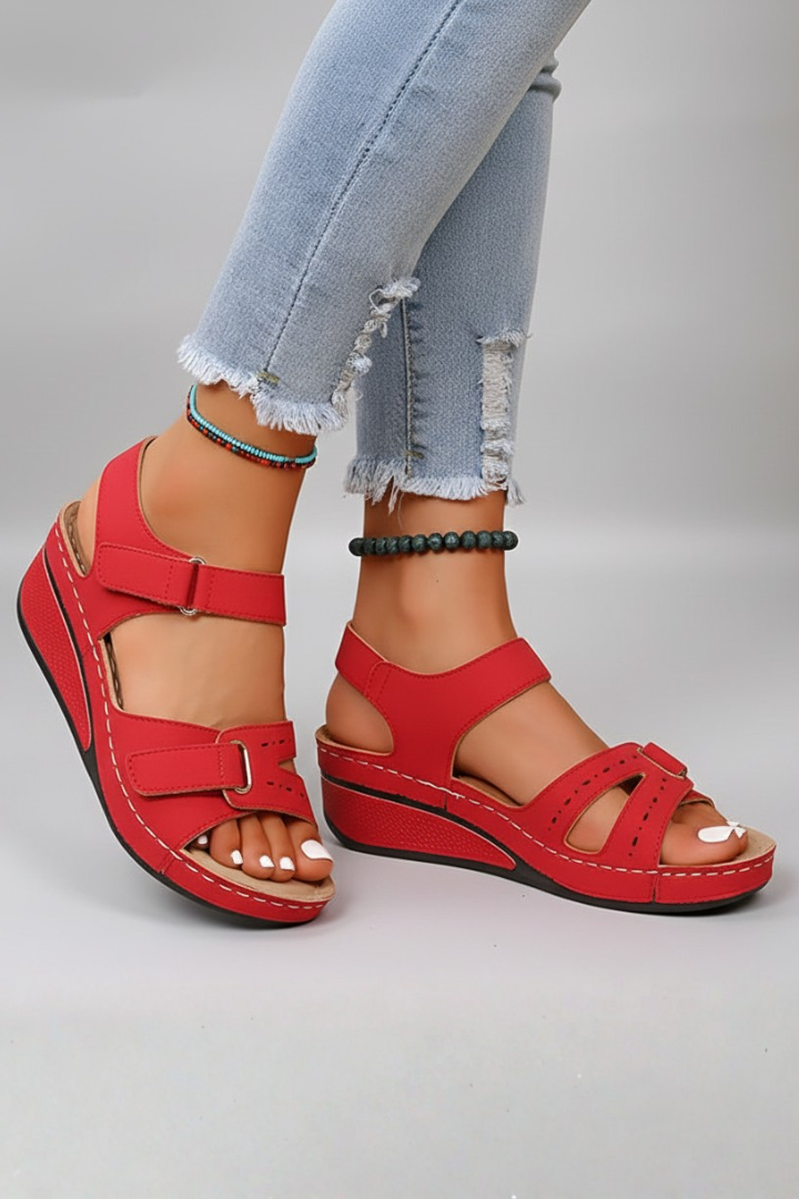 Brooklyn | Women’s Wedge Sandals Loop Straps Toe
