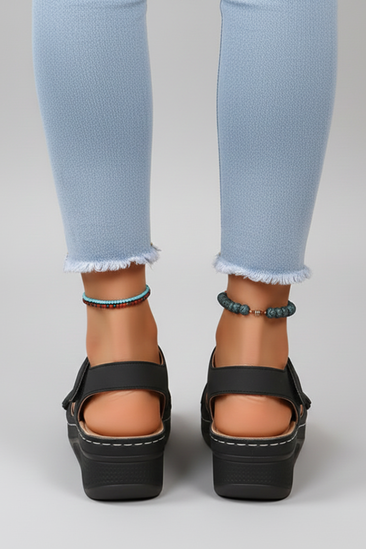 Brooklyn | Women’s Wedge Sandals Loop Straps Toe