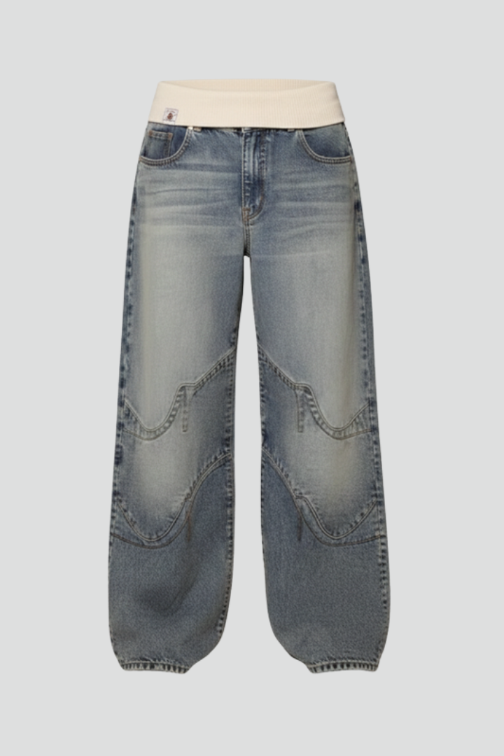 Madison | Women’s Casual Baggy Wide-Leg Denim Trousers