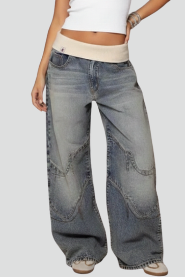 Madison | Women’s Casual Baggy Wide-Leg Denim Trousers