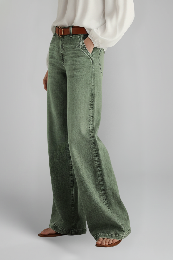 Faith | Women’s Casual Wide-Leg High-Rise Denim Jeans