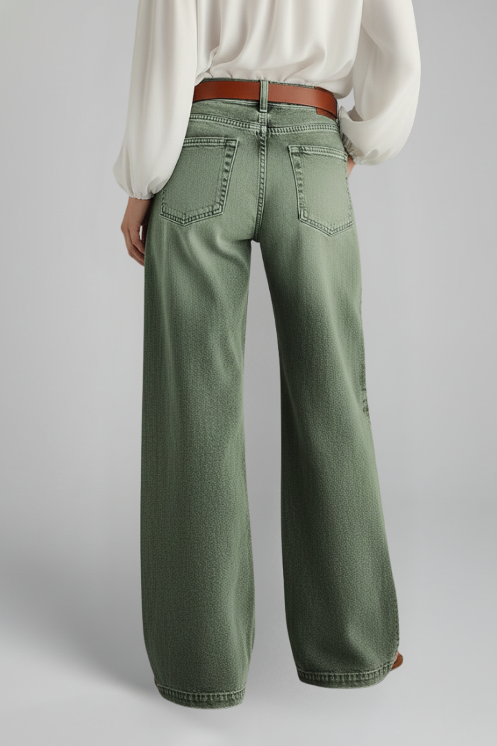 Faith | Women’s Casual Wide-Leg High-Rise Denim Jeans