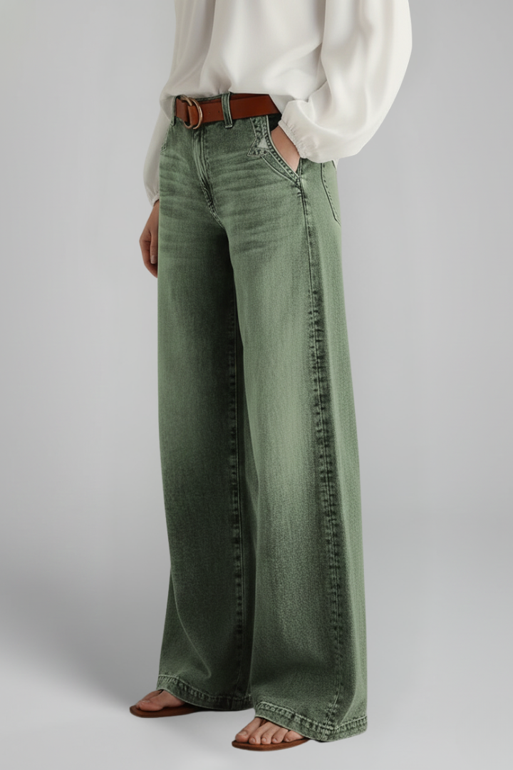 Faith | Women’s Casual Wide-Leg High-Rise Denim Jeans
