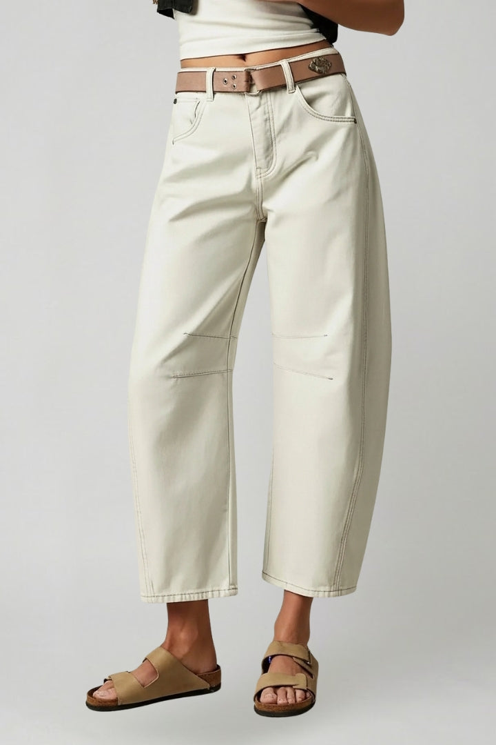 Jennifer | Women’s Casual Mid-Waist Denim Jeans with Front Closure