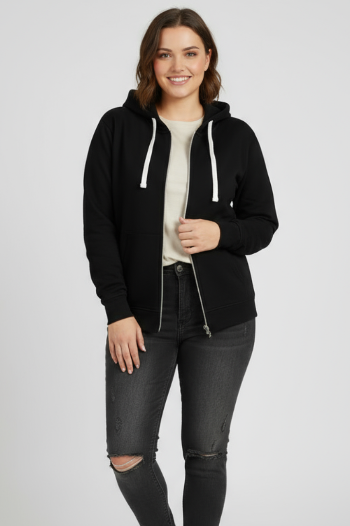 Hailey | Women’s Zip Hoodie with Drawstring Hood and Front Pockets