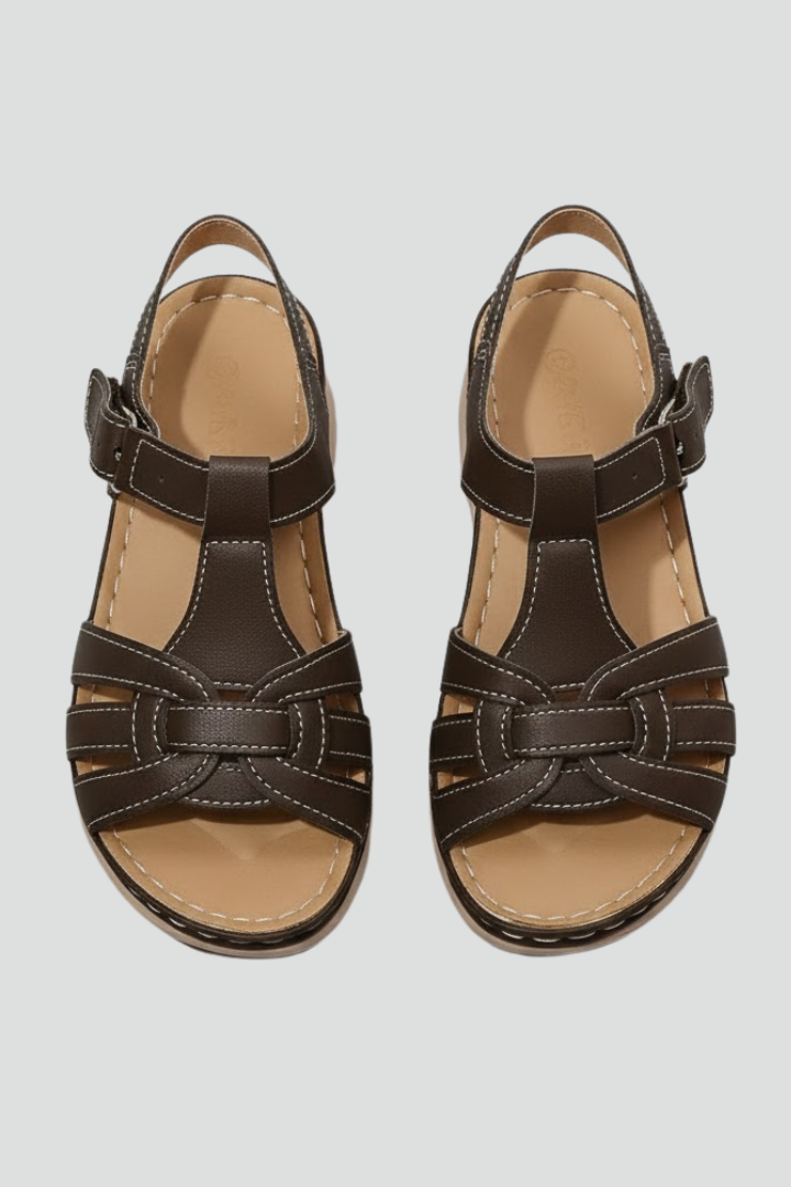 Hannah | Women’s Retro Strap Sandals with Buckle Fastening