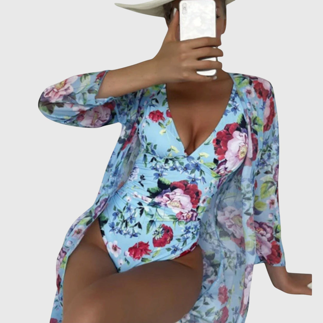 Ruby | Women’s Floral Print Summer Swimsuit Set