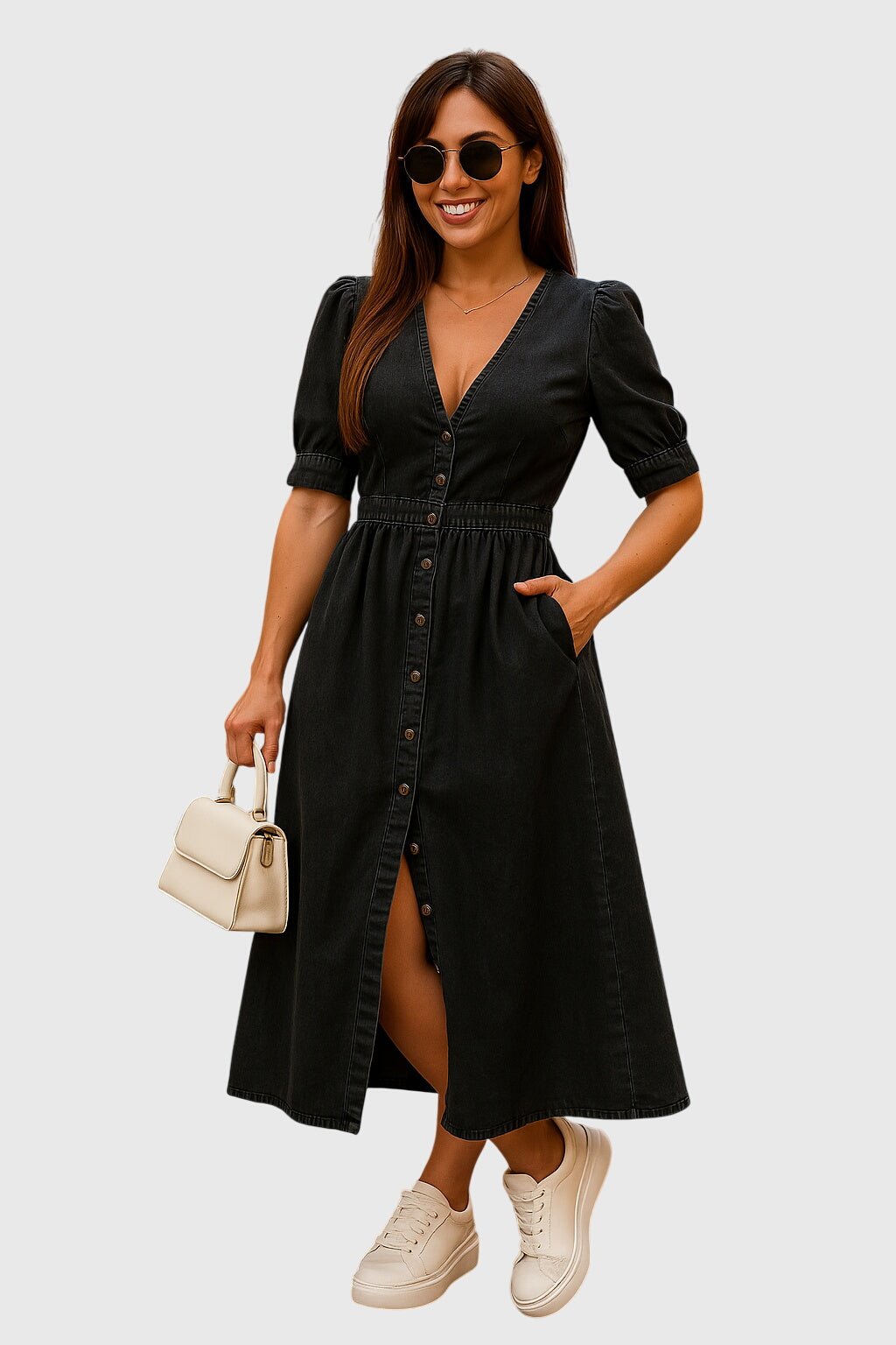 Jacqueline | Elegant Denim Dress