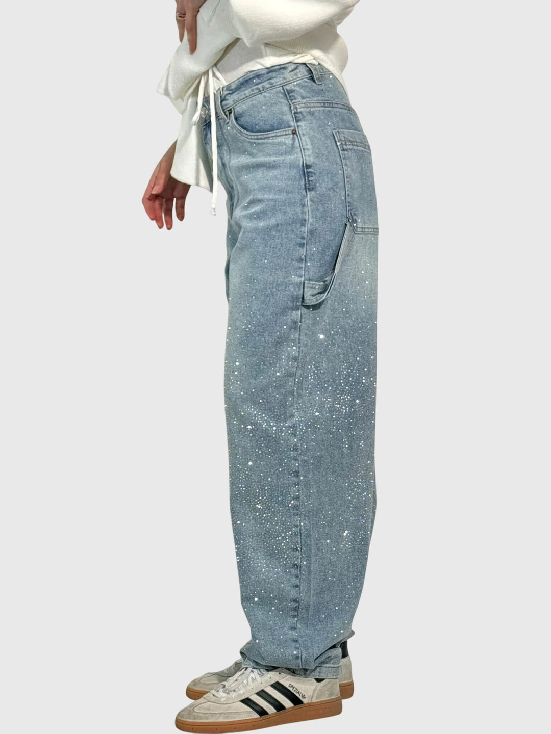 Kimberly | Women’s Sparkle Diamond Denim Pants