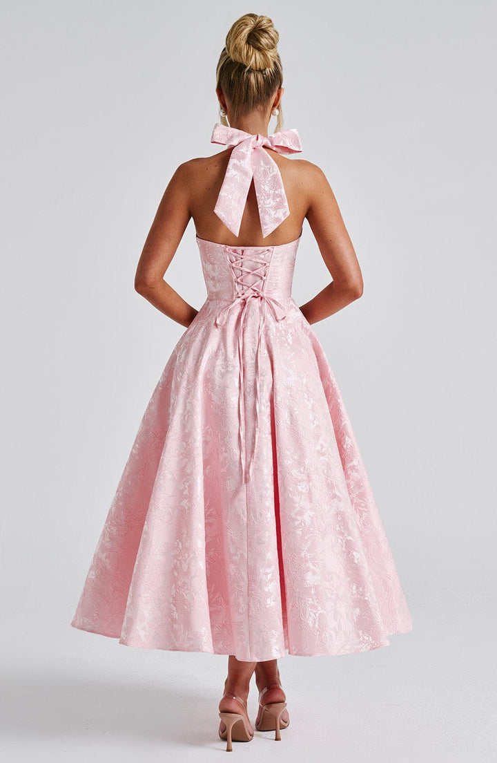 Kimberly | Women’s Wedding Gues Dress Halter Midi Dress