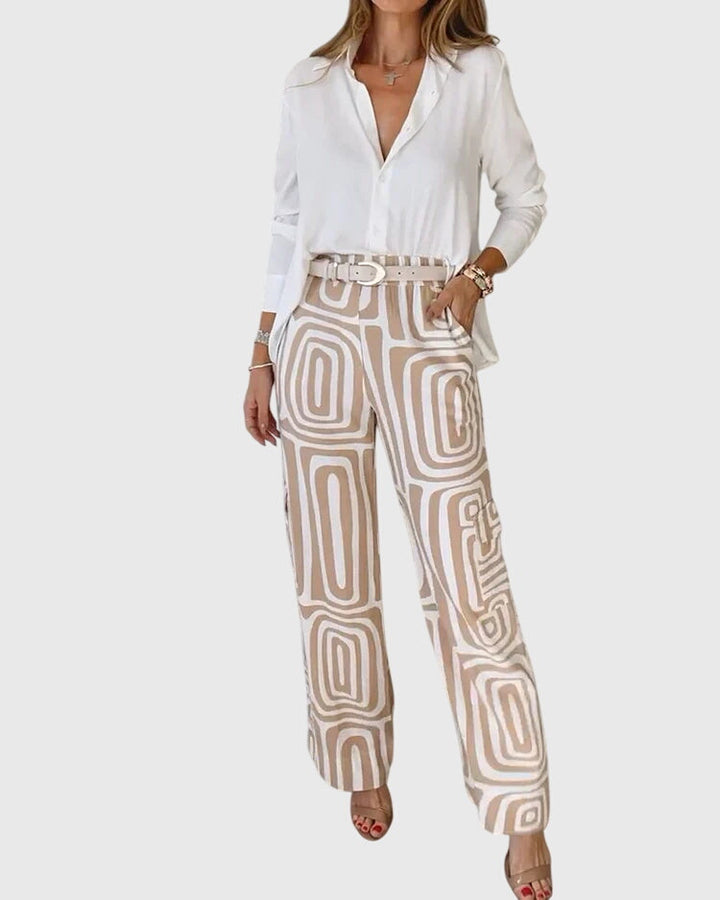 Emilia | Stylish Pants + Free Blouse &amp; Belt