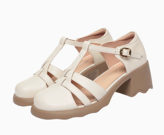 Elyxiana | Orthopedic T-Strap Block Heels