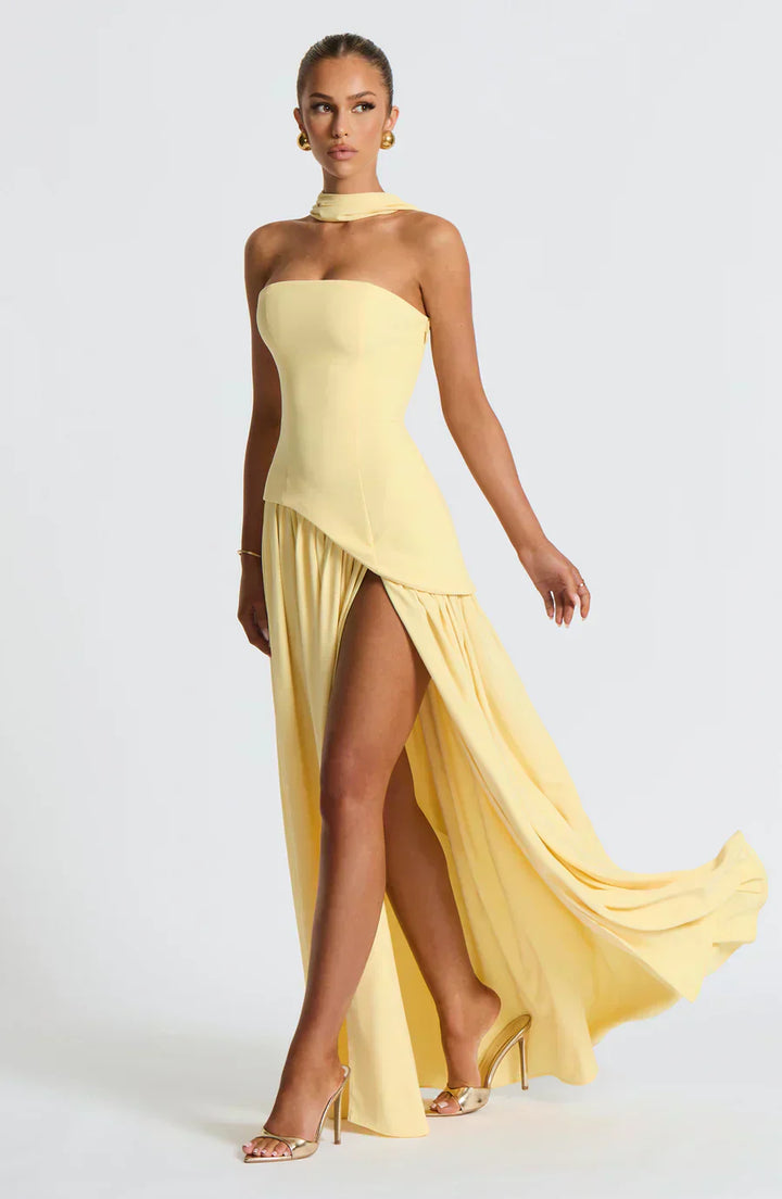 Emily | Women Wedding Guest Asymmetric Maxi Dress