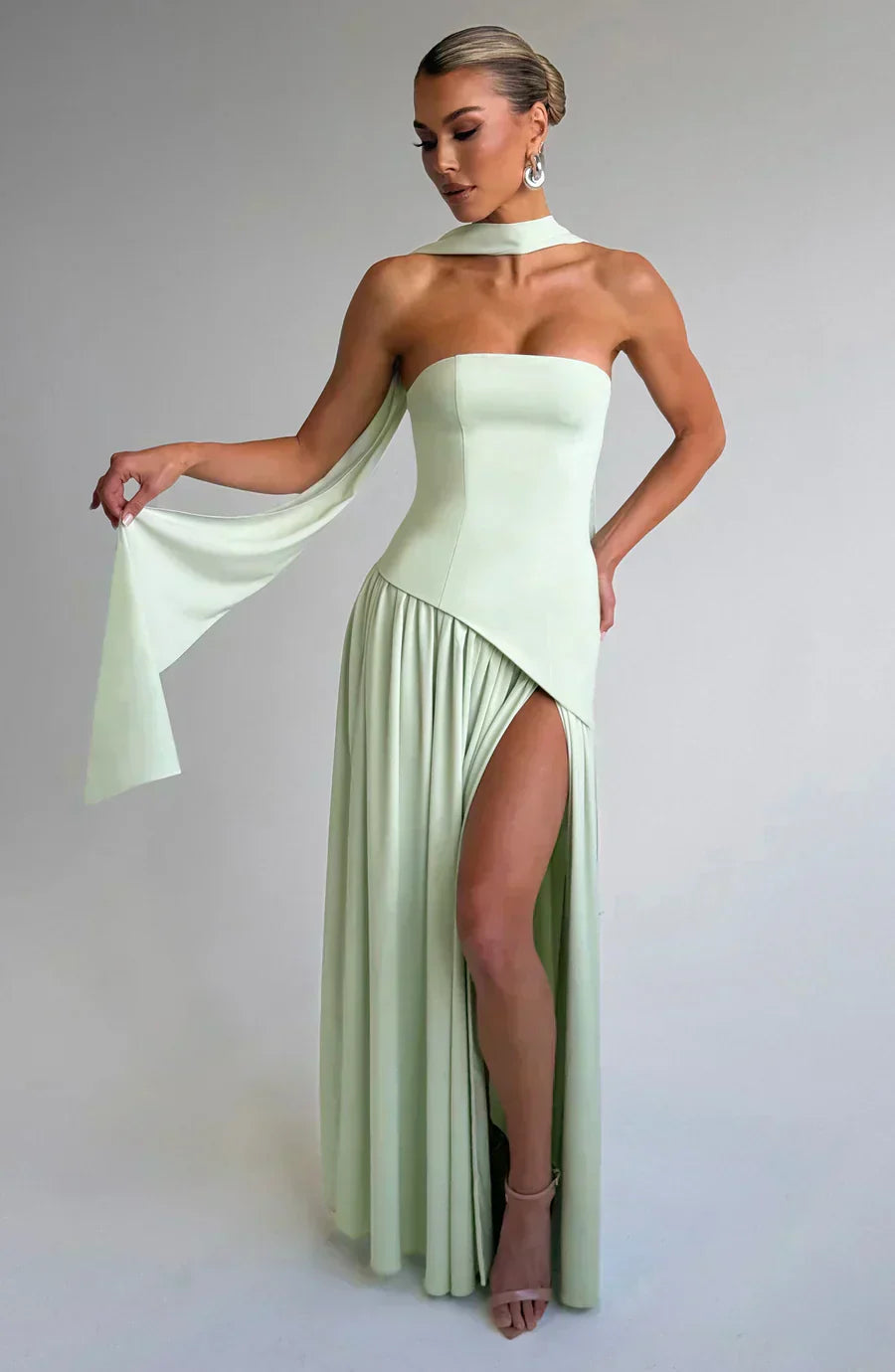 Emily | Women Wedding Guest Asymmetric Maxi Dress