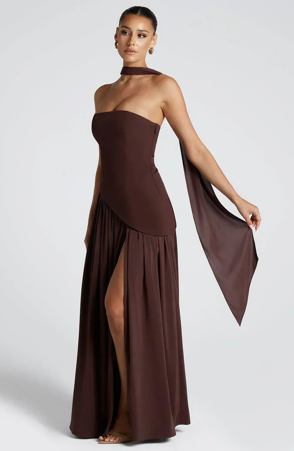 Emily | Women Wedding Guest Asymmetric Maxi Dress