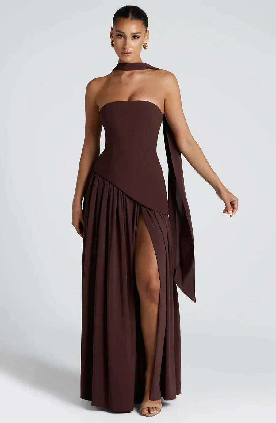 Emily | Women Wedding Guest Asymmetric Maxi Dress