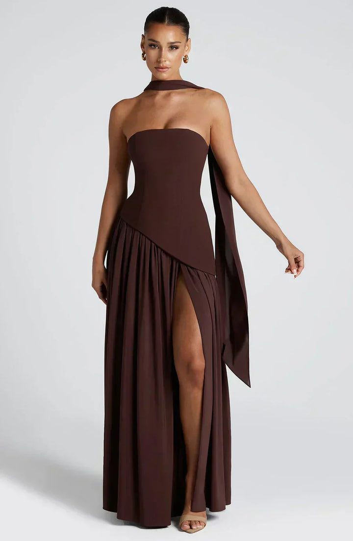 Emily | Women Wedding Guest Asymmetric Maxi Dress